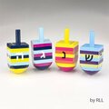 Rite Lite 2.25 in. Stripes Hand-Painted Wood Large Dreidels, Mult Color DRL-99